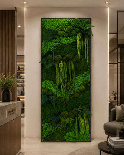 EVERMOSS CASCADE™:  Eksklusivt håndlaget mosebilde